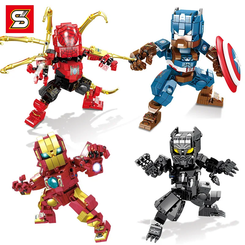 

Avengers 4 mecha series Building block Toys Compatible with Legoinglys Assembl DIY Educating Children Toys Christmas Gifts