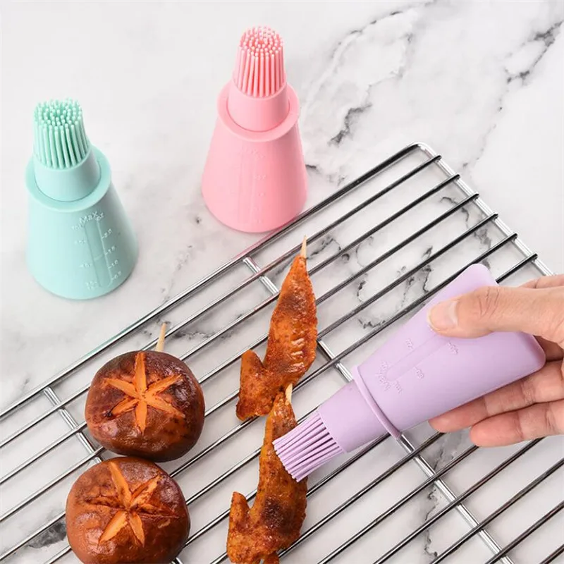 BBQ Tool Storage Bag Silicone Kitchen Gadgets Basting Brushes Oil Bottle Brush