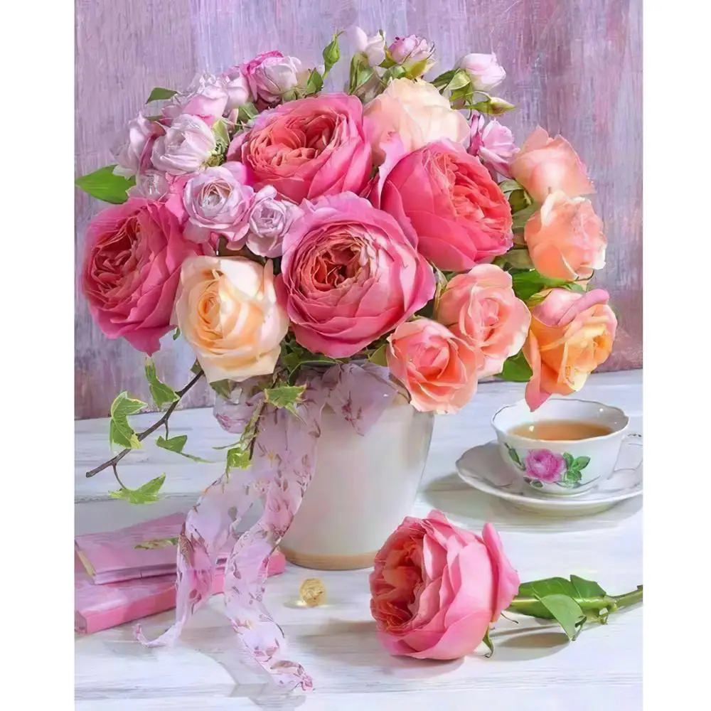 DIY Painting By Numbers On Canvas Woman Home Decoration Acrylic Flowers Paint Draw Number Portrait Unique Gift Frameless | Дом и сад