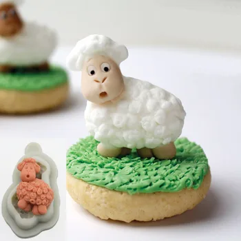 

Cartoon Sheep Shape Silicone Mold Lamb Alpaca Birthday Cake Decorating Tool Mould Gumpaste Fondant Mold DIY Cake Baking Mould