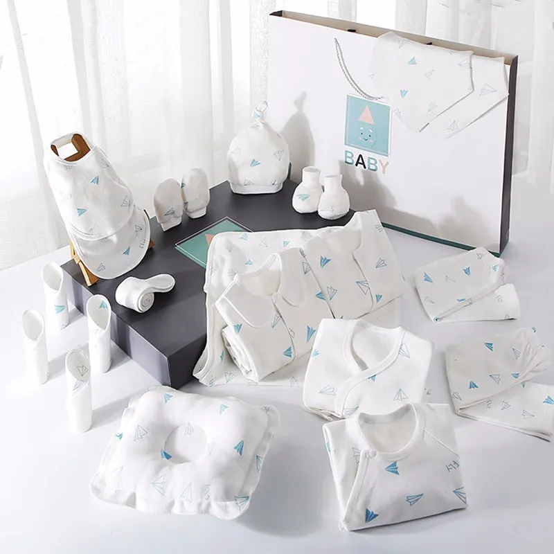 18/22 Pieces Newborn Clothes Baby Gift Pure Cotton Set 0 12 Months Autumn And Winter Kids Suit Unisex Without Box| |