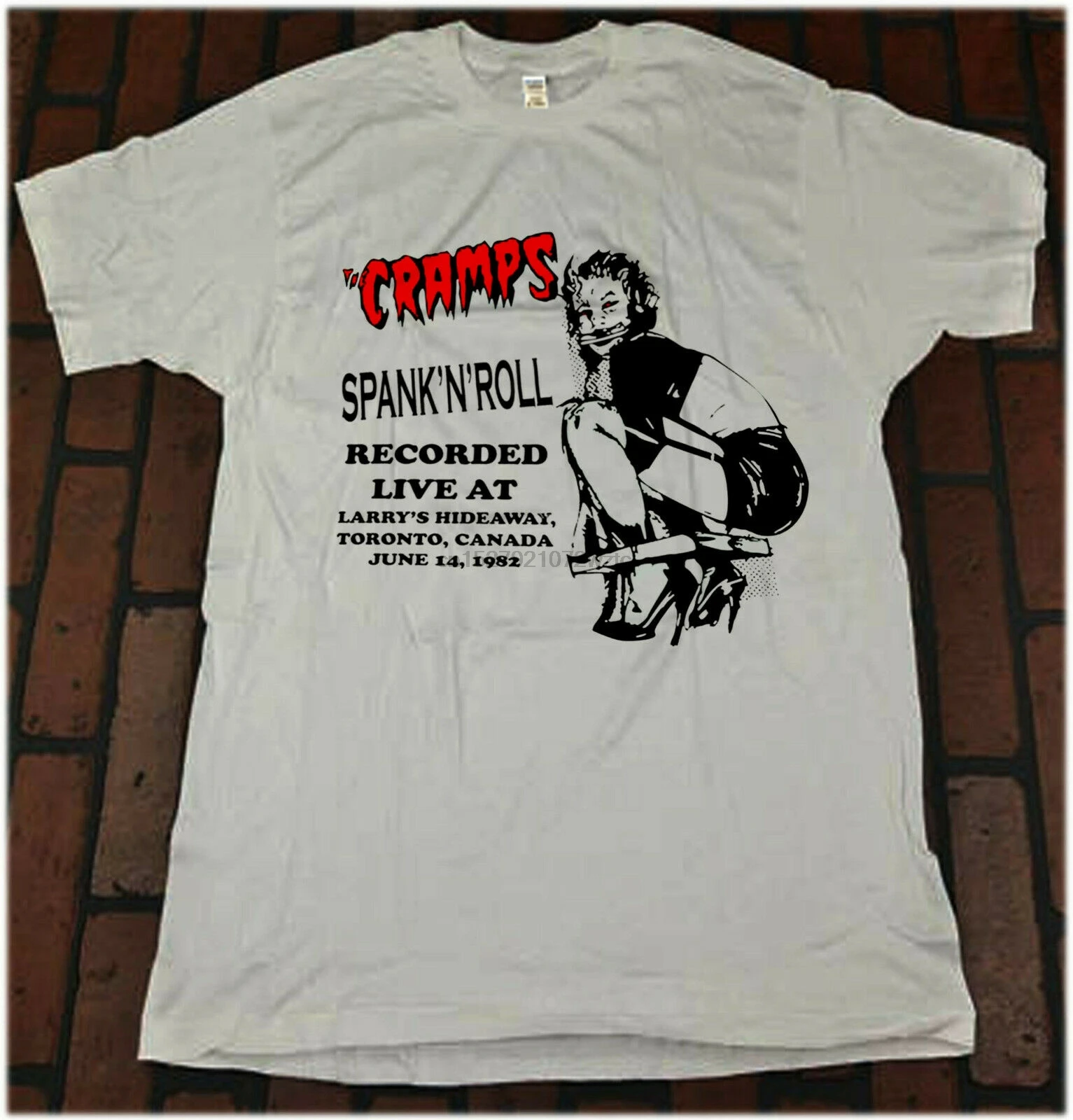 Футболка The Cramps Lux Interior панк-рок Psychobillie Spank n Roll Live Tour |