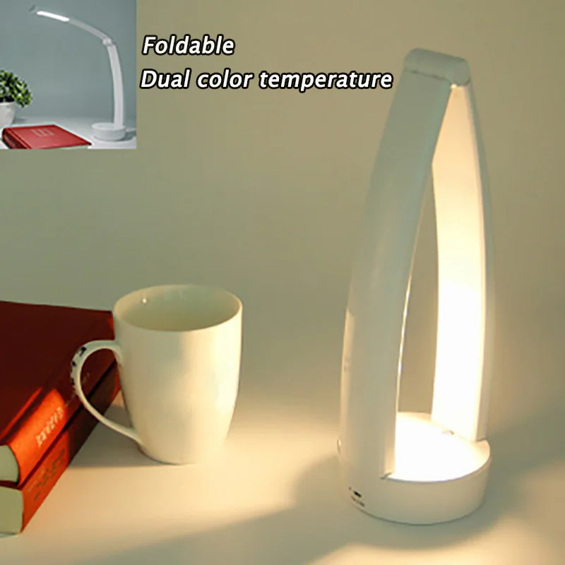 

Folding Touch Switch LED Desk Lamp Student Eye Protection Charging Reading Table Night Light