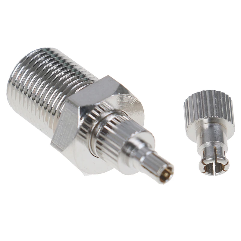 

26mm F Female To TS9 & CRC9 Male Plug Coaxial Adapter RF Connector Nickel Plated