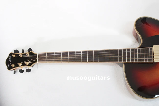 Musoo бренд 1" AAA-высеченный вручную Archtop гитара с корпусом