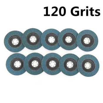 

10 Pieces Of 40/60/80/120 Grit Wheel Polishing Grinding Disc 125mm Abrasive For Stainless Steel Alloy Steel Polishing