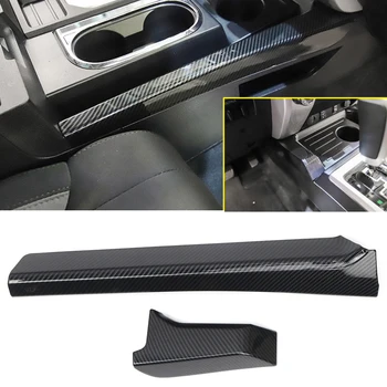 

LHD!!! For Toyota Tundra 2014-2019 ABS Carbon Style Interior Gear Side Strip Decoration Cover Trim 2PCS Car Accessories