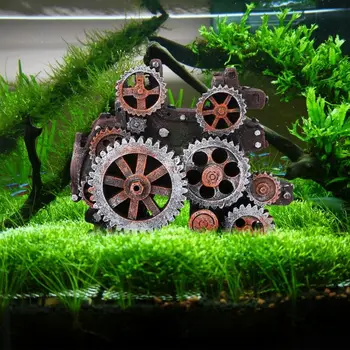 

Aquarium Gear Shape Decoration Creative Fish Tank Landscaping Decor