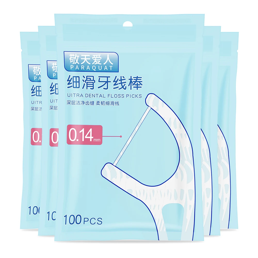 100Pcs Dental Floss Flosser Picks Teeth Toothpicks Stick Tooth Clean Oral Care