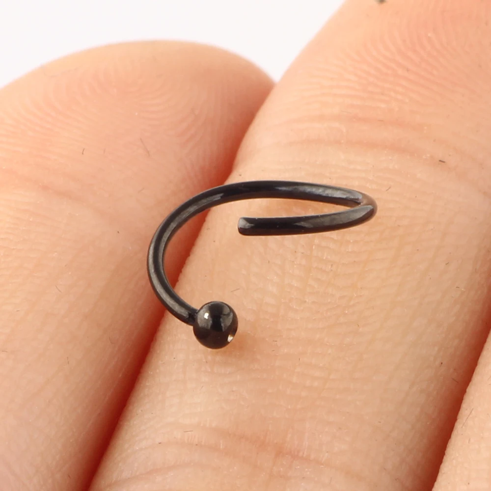 1-3 шт/упаковка хирургическое стальное кольцо с бусинами кольцо для ушей кольцо для носа петля ушной канат хрящевой пирсинг кольцо ювелирные изделия для тела серьги