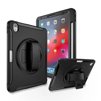 

Case for IPad Pro 11 Inch 2018 Stand PC+Silicon Shockproof Cover Kids Protector Wrist Band Kickstand with Pen Slot+Pen Cap Case