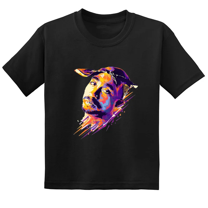 T Shirt Crianças Tupac Thug Vida Roupas