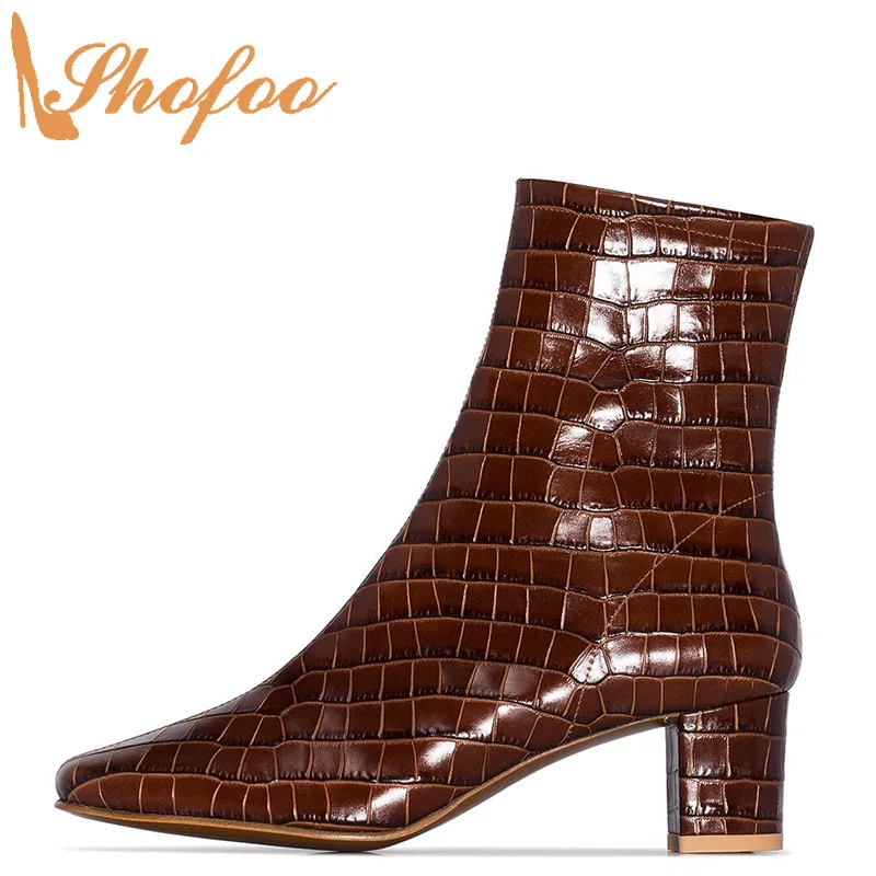 crocodile pattern boots