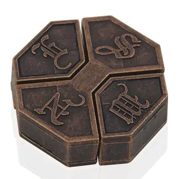 

Kids Adults Puzzle Box Toys Educational Game Alloy Puzzle Box Lock Brain Teaser IQ Test Game Toy