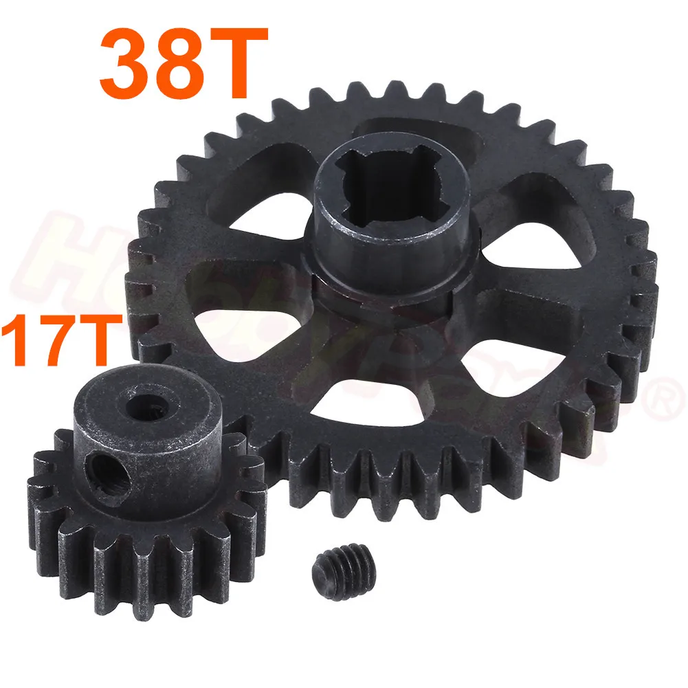 Металл diff основная Шестерня 38T & Pinion 17T для RC 1/18 WLtoys Замена подходит TOZO C1022
