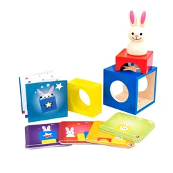 Montessori caixa mágica de madeira jogo crianças brinquedos educativos para crianças aprendizagem precoce 3d blocos de construção de madeira presentes aniversário