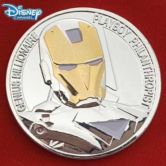 Disney Iron Man Megemlékező Érmefilm Karakter Ezüst Érme Szerencsés Érmék Divatgyűjteménye Bútor Dekoráció Kézműves - Image 2