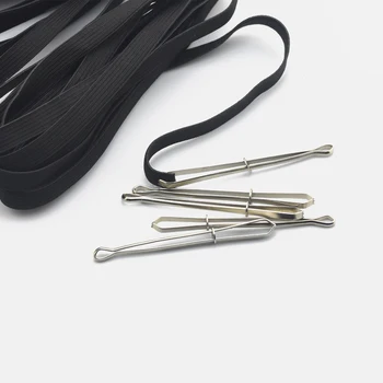 

2pcs High Quality Elastic Clamp Garment Clips Cross Stitch Practical Wear Sewing DIY Tools Elastic Band Tape Punch (Wear Rope)