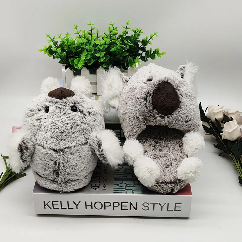 Koala/Специальные Шлёпанцы на заказ; меховые шлёпанцы; обувь из дерева; обувь в стиле аниме; домашняя обувь для детей; для мужчин и женщин; зимние тапочки; теплые домашние Тапочки