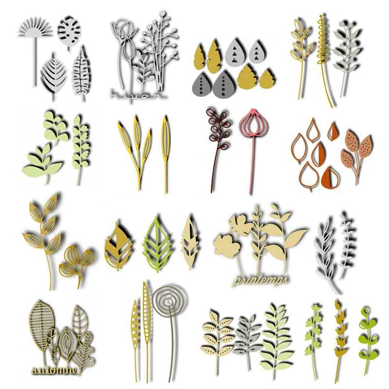 

Naifumodo Dies Cutting Leaf Hollow 1Pc/lot Metal Cutting Dies Scrapbooking for Card DIY Embossing Cuts Dies New Craft Template