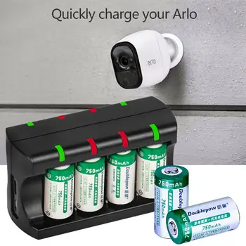 

RCR123A Battery Charger 16340 1635016360 3.7V Arlo Charger Rechargeable Battery for Arlo and Reolink