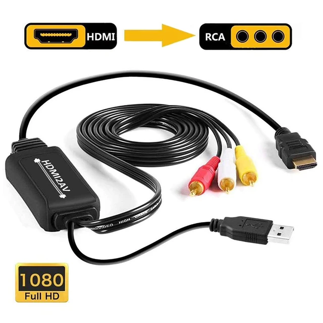 2M HDMI 1080P Full HD RCA 3.5mm Jack Adapter Composite Video Audio