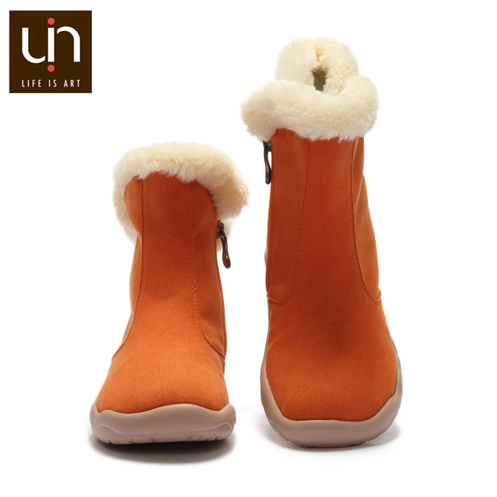 UIN Hakkar Series Autumn/Winter Boots Big Kids Warm Long Fur Boots Zip