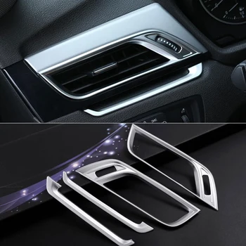 

Car Accessorie 4Pcs Matte ABS Chrome Front Side Air Conditioning Air Outlet Decorative Frame Trim For BMW X1 F48 2016-2019