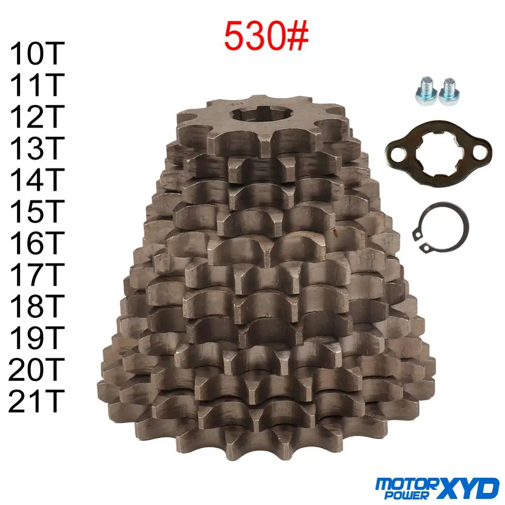Передняя Звездочка двигателя 530 # Chain 20 мм 10T 11T 12T 13T 14T 15T 16T 17T 18T 19T 20T 21T для 150 250 ATV