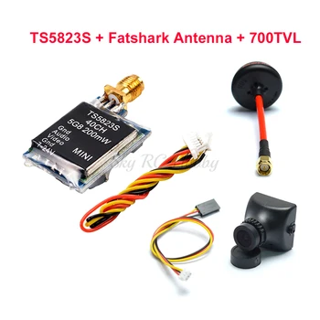 

40CH TS5823S TS5823 5.8G 200mW Mini AV Wireless Transmitter TX Module / 700TVL Camera / Fatshark Antenna For FPV RC Racing Drone