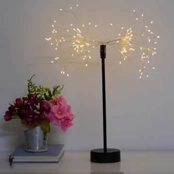 

108 LED Night light USB 3D Table Lamp Copper wire Christmas Fire Tree for Home Holiday bedroom indoor kids bar Decor fairy light