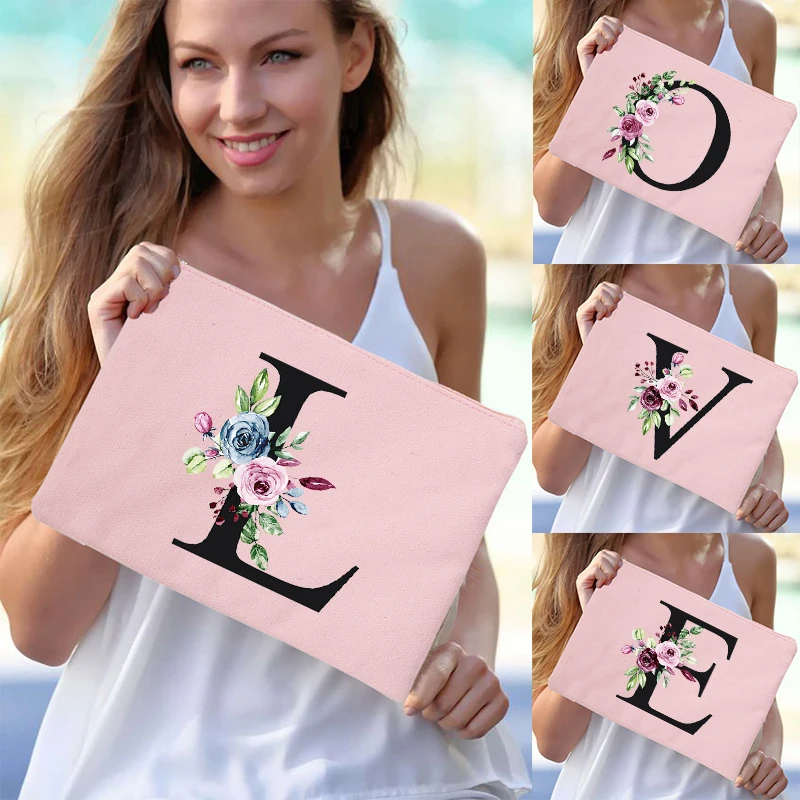 

Косметичка с алфавитом для подружки невесты, чехол для косметики, сумочка для Хранения Туалетных принадлежностей для девичвечерние, Женский органайзер для помады, свадебные подарки