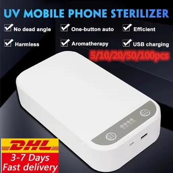 شراءالحرة DHL 5/10/100 قطعة تصميم جديد متعدد الوظائف خزانة معقم بالأشعة فوق البنفسجية الأصلي صندوق تعقيم الهاتف معقم إضاءة الأشعة فوق البنفسجية الأنظ...