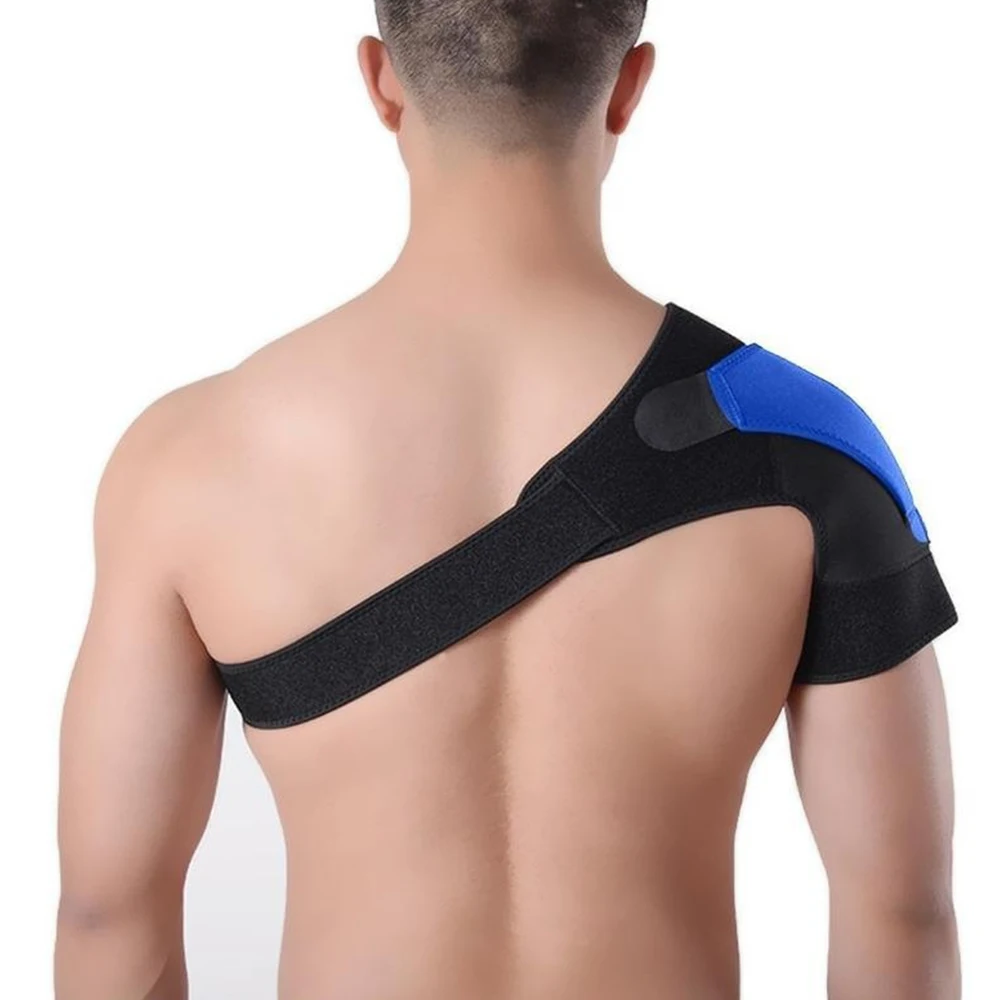 Поддерживающий фиксатор Регулируемый дышащий боли в суставах Баскетбол травма плечо защита Фитнес плечо протектор