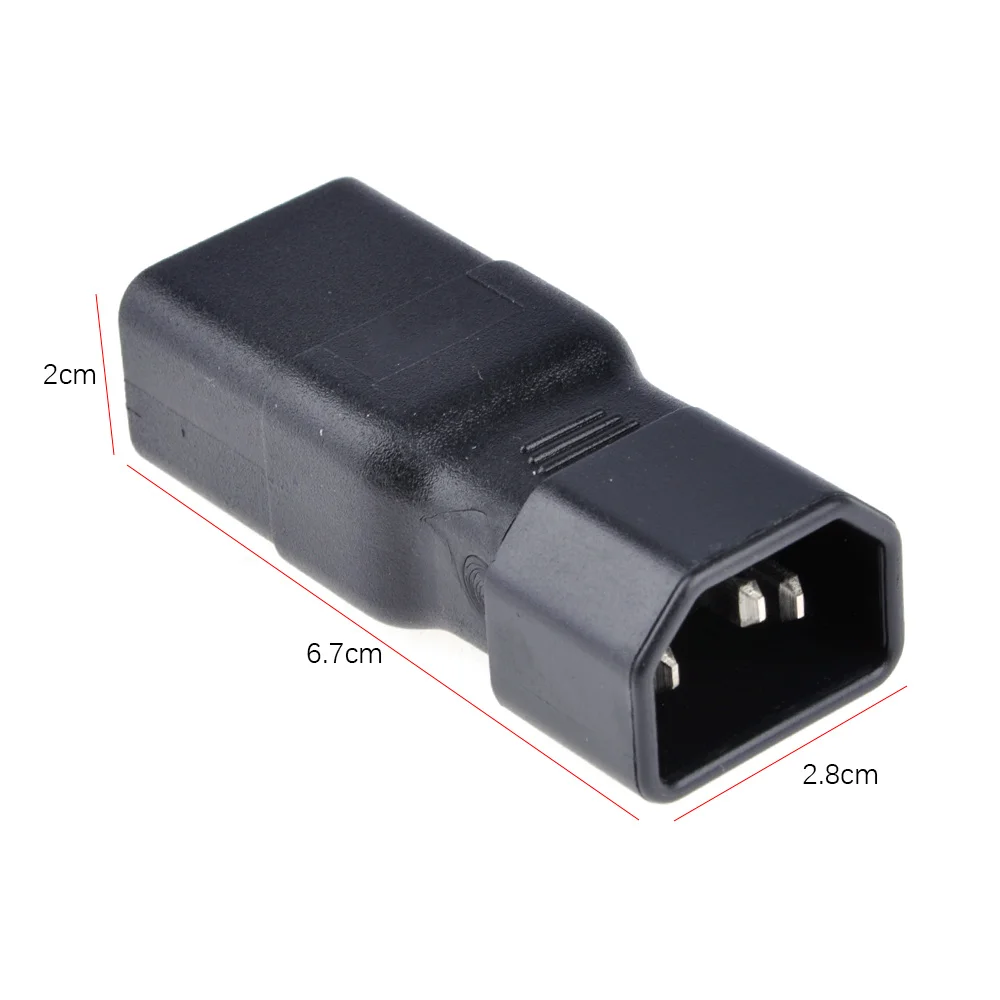 IEC320-C14 от мужчины до C19 женский Профессиональный адаптор адаптер питания удлинитель Путешествия конвертер 3 Pin Черный штекер