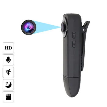 JOZUZE Mini kamera szerokokątna HD 1080P przenośna kamera noszona na ciele detekcja ruchu kamera z funkcją nagrywania w pętli nagrywanie Night Vision Police Recorder tanie i dobre opinie 1080 p (full hd) Brak MicroSD TF CMOS