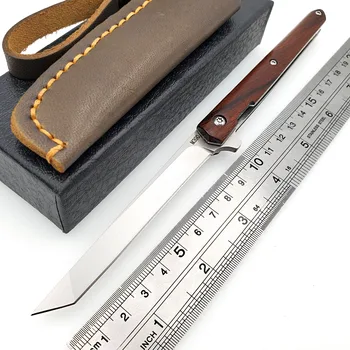 

Magic Pen M390 Blade Folding Knife Iron Wood Handle Outdoor Survival Tactical Pocket Knives Camping Hunting Portable EDC Tools