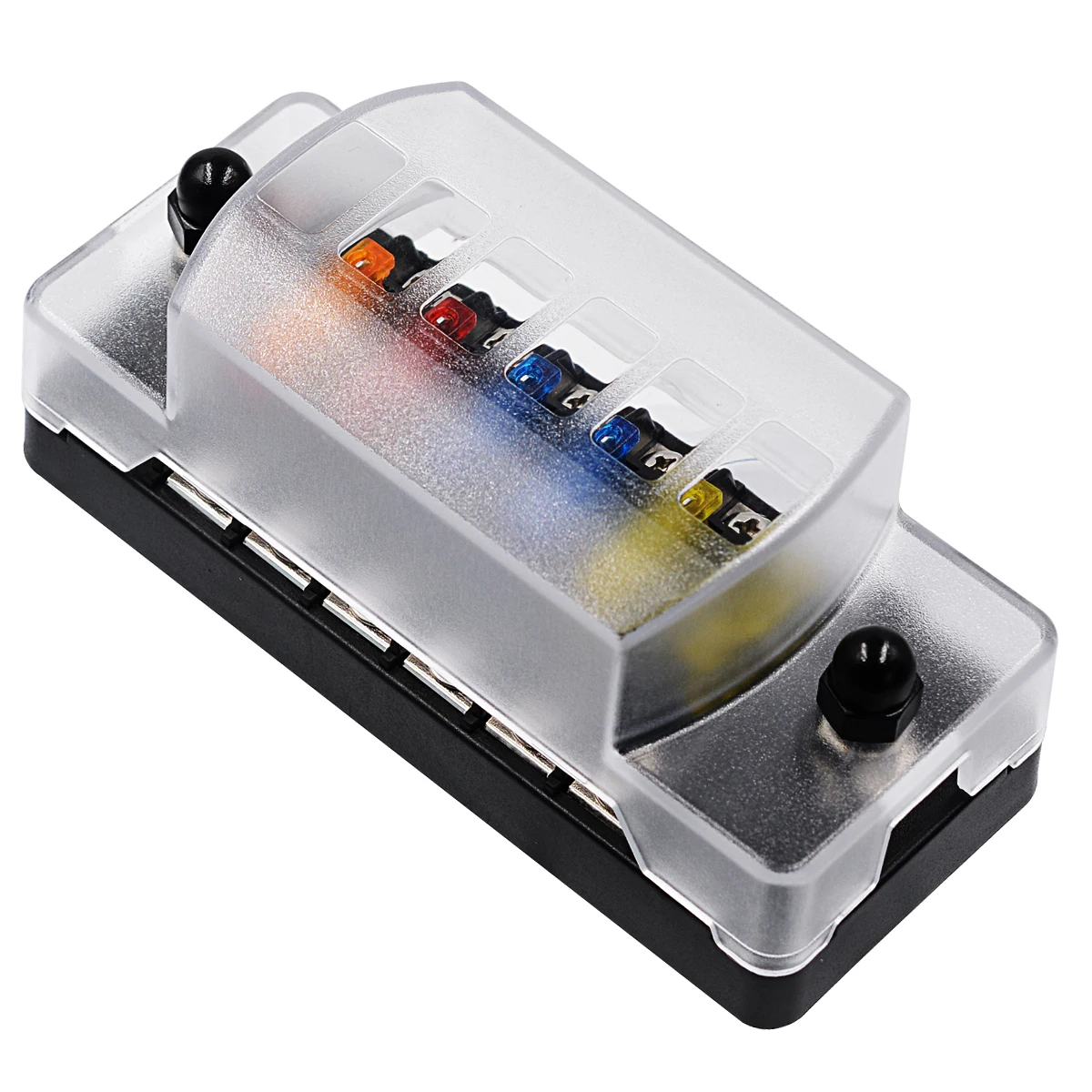 DC 12V-32V 75A 6 Way автомобильный предохранитель коробка с прозрачной крышкой для