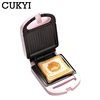 CUKYI 650W Household Double-sided Heating Sandwich Maker Electric Breakfast Machine Waffle Maker Egg Cake Oven Mini Toaster 220V 3