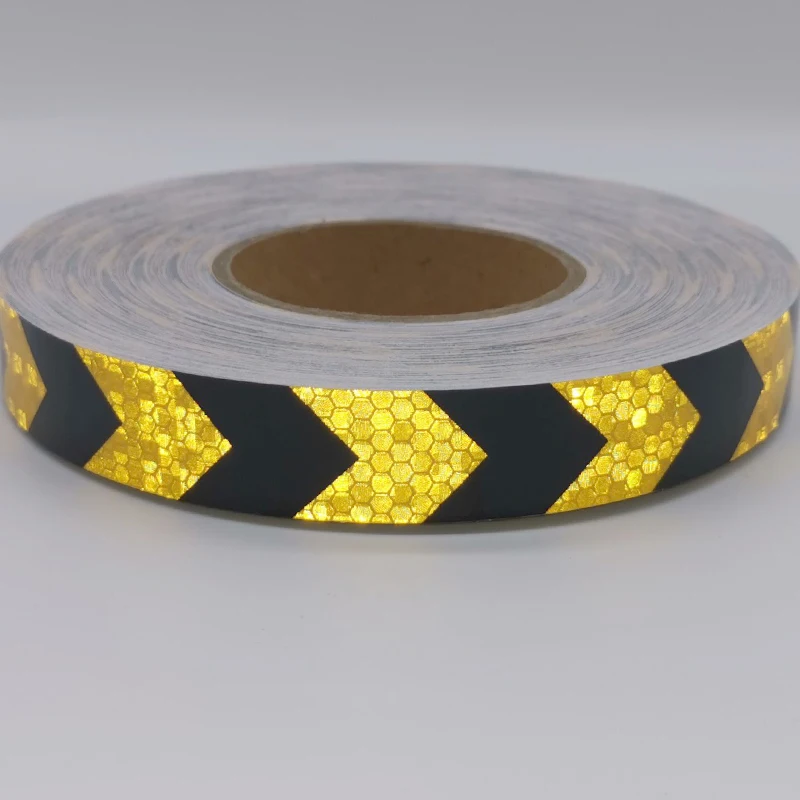 PET width25mm Safety Mark Reflective tape stickers car-styling Self Adhesive Warning Tape Automobiles Motorcycle Reflective Film
