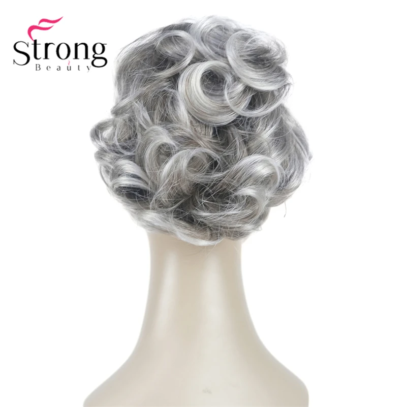 Silver Short Natural Wave Ponytail Hair Extension With Claw Clip In Hairpiece COLOUR CHOICES StrongBeauty fake hair extensions