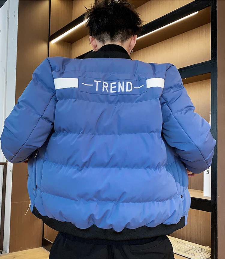 New Cotton Jacket Men's Winter Casual Jacket Short Bread Student Youth Fashion Trend Warm Casual Street Slim Quilted Jacket