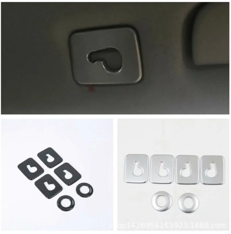 

Для Audi Q5L 2018 Хром ABS/углеродное волокно Автомобильная верхняя задняя лампа для чтения верхний крюк рамка Обложка отделка стикер для стайлинга автомобиля