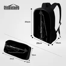 Dispalang уникальный черный скрипки принт школьные ранцы 2 шт./компл. рюкзаки Карандаш Чехол для девочек и мальчиков, Для женщин Повседневное сумка Rugzak