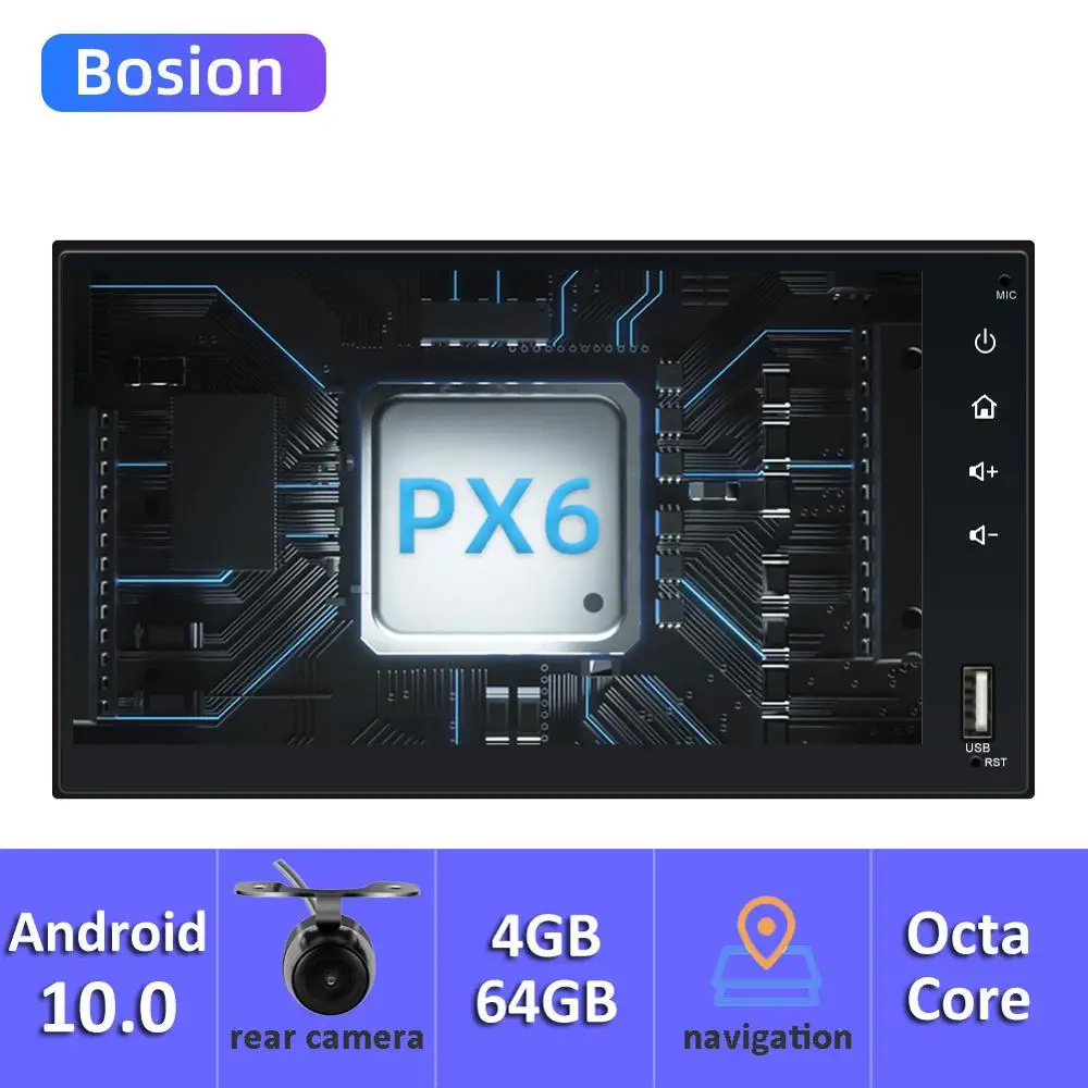 Автомагнитола Bosion android 10 0 dvd bluetooth GPS навигация Wi Fi стерео видео универсальный