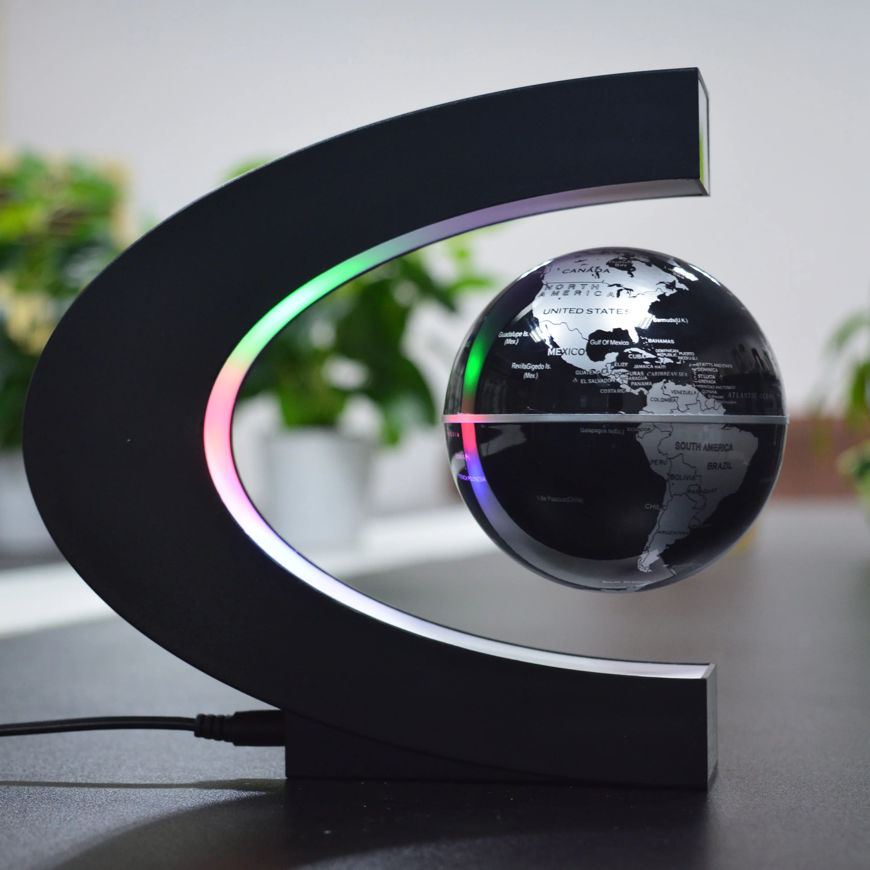 

Magnetic Floating Globe World Map Levitation LED Maglev Levitating Decor 3.5"