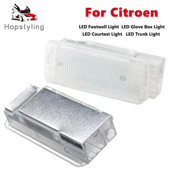 

2Pcs LED Glove Box Luggage Trunk Light Footwell Door Interior Lamp For Citroen C2 C3 C4 C5 C6 C8 DS3 Saxo Xsara Xanria Picasso