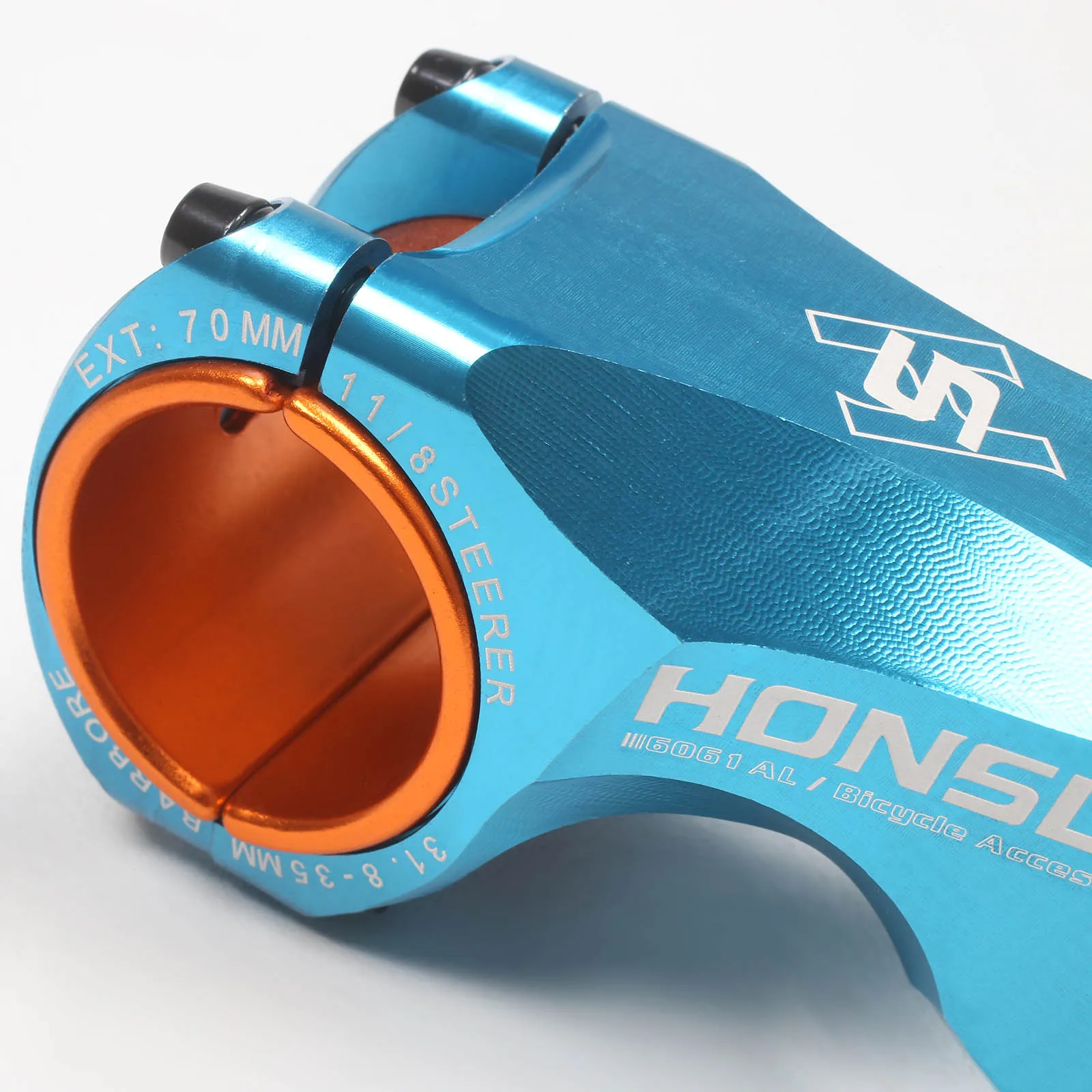 Rainbow Color Bicycle Handle Stem 35mm 31.8mm Aluminium Front 28.6mm MTB Mountain Road Bicycle Bicycle Stem AM/XC -17degrees 