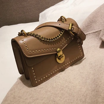 

2019 explosion models one shoulder small square bag soft Messenger bag texture simple fashion bags small square bag fashion bags