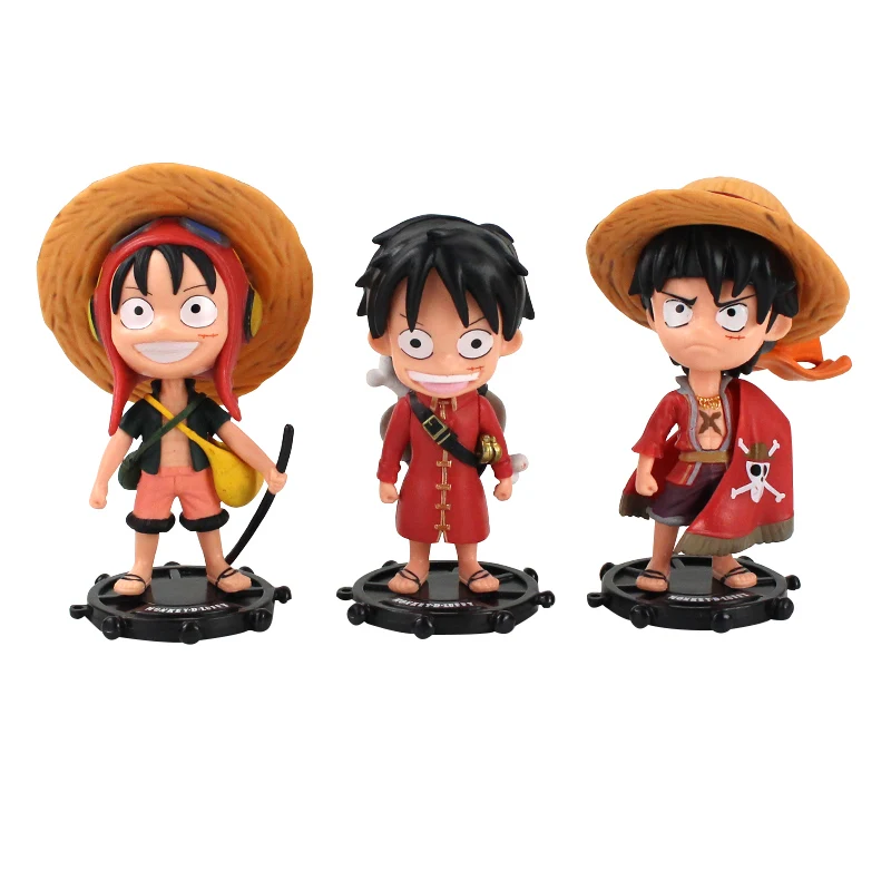 3 шт./компл. аниме OP Monkey D Luffy Q версия ПВХ экшн-фигурки коллекционные модели игрушки